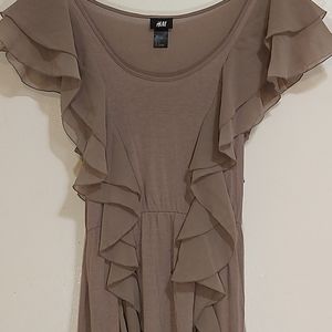 H&M ruffle waterfall dress size small
